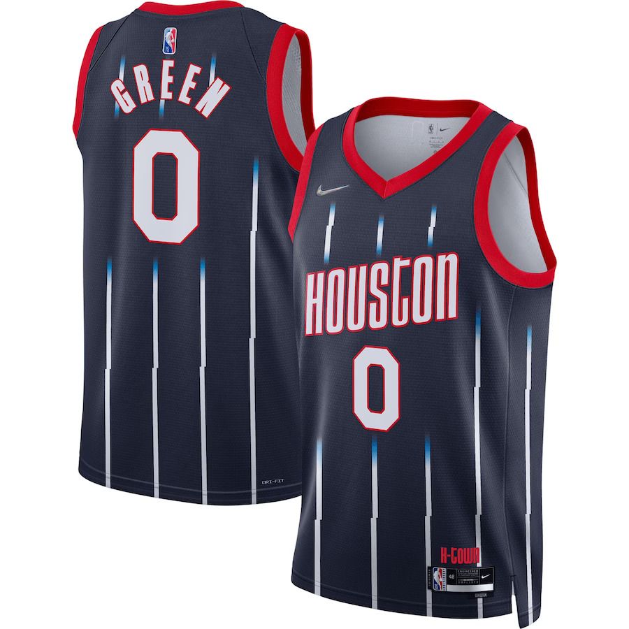 Men Houston Rockets 0 Jalen Green Nike Navy City Edition Swingman NBA Jersey
